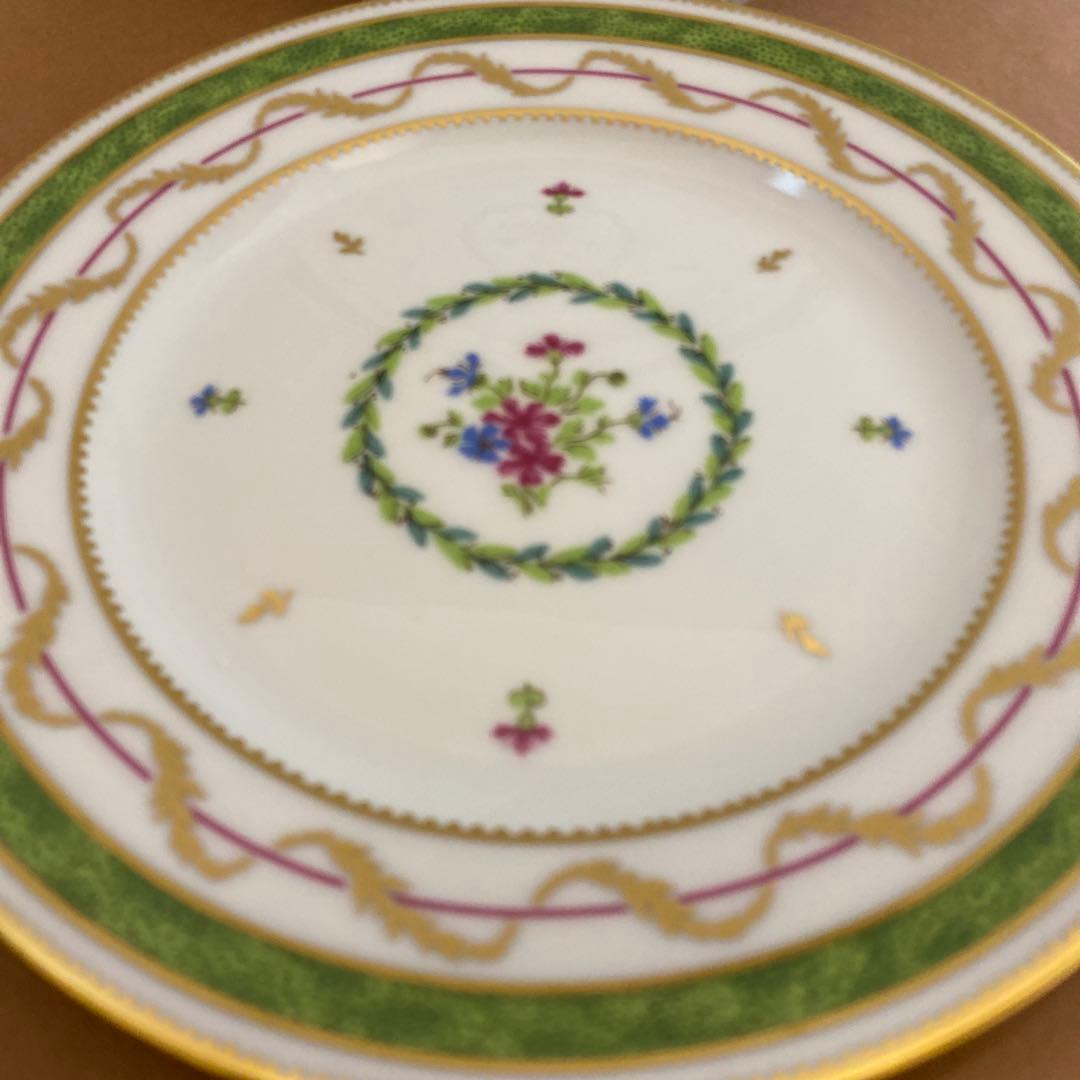 アビランド リモージュ ヴューパリヴェールグリーン プレート 19cm