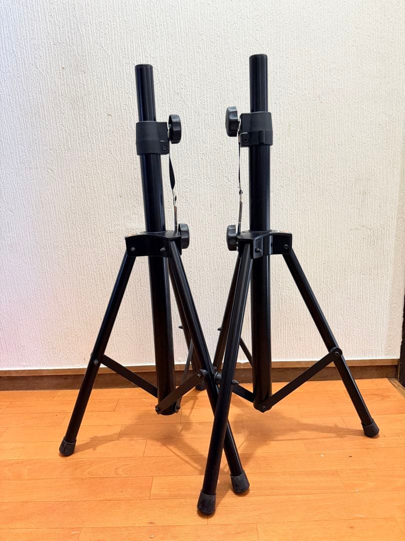 スピーカースタンド 高さ調整可能 ブラック
