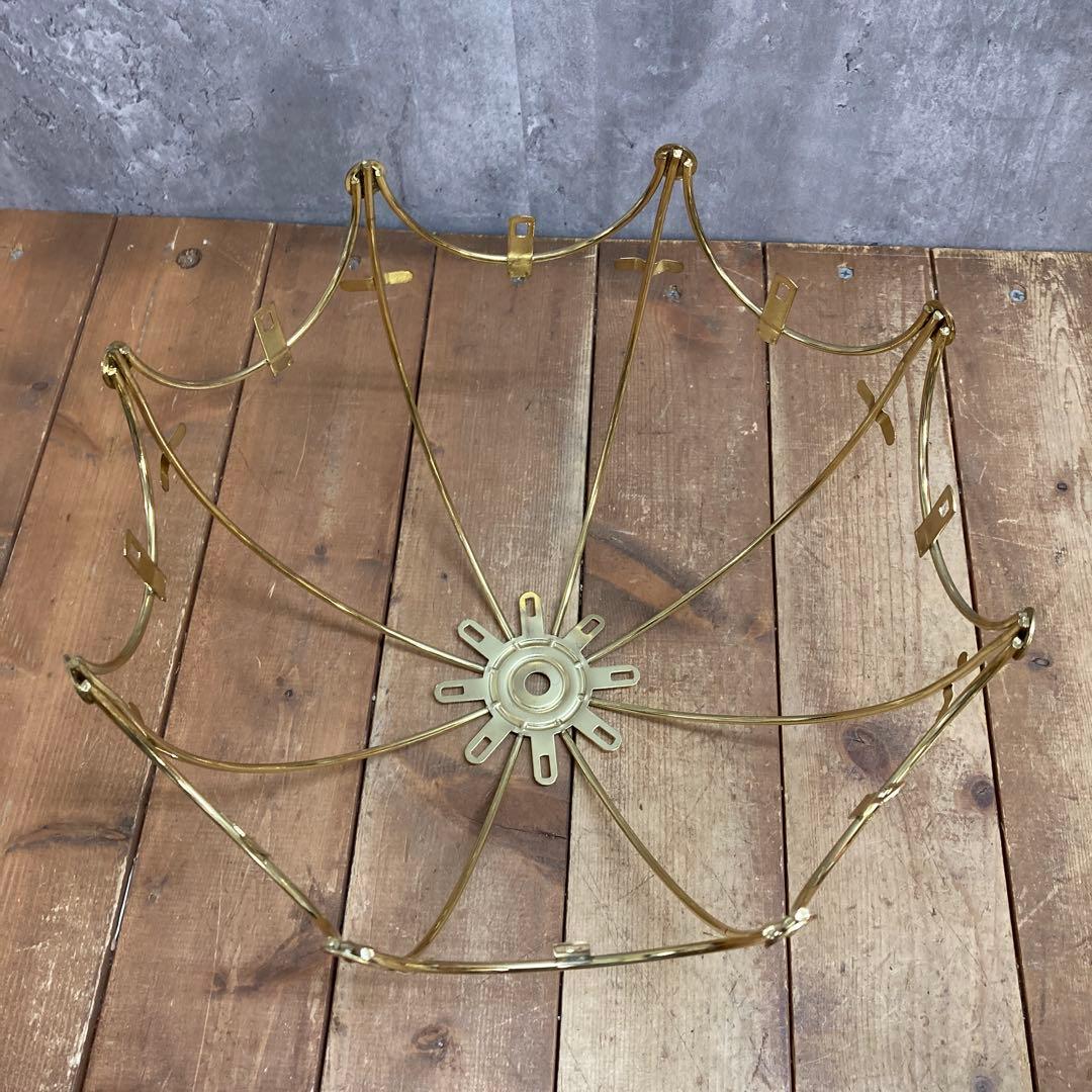 D-2 【美品】アンティーク調 タッチセンサー式 テーブルランプ ゴールド×フロ