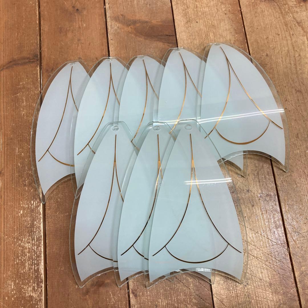 D-2 【美品】アンティーク調 タッチセンサー式 テーブルランプ ゴールド×フロ