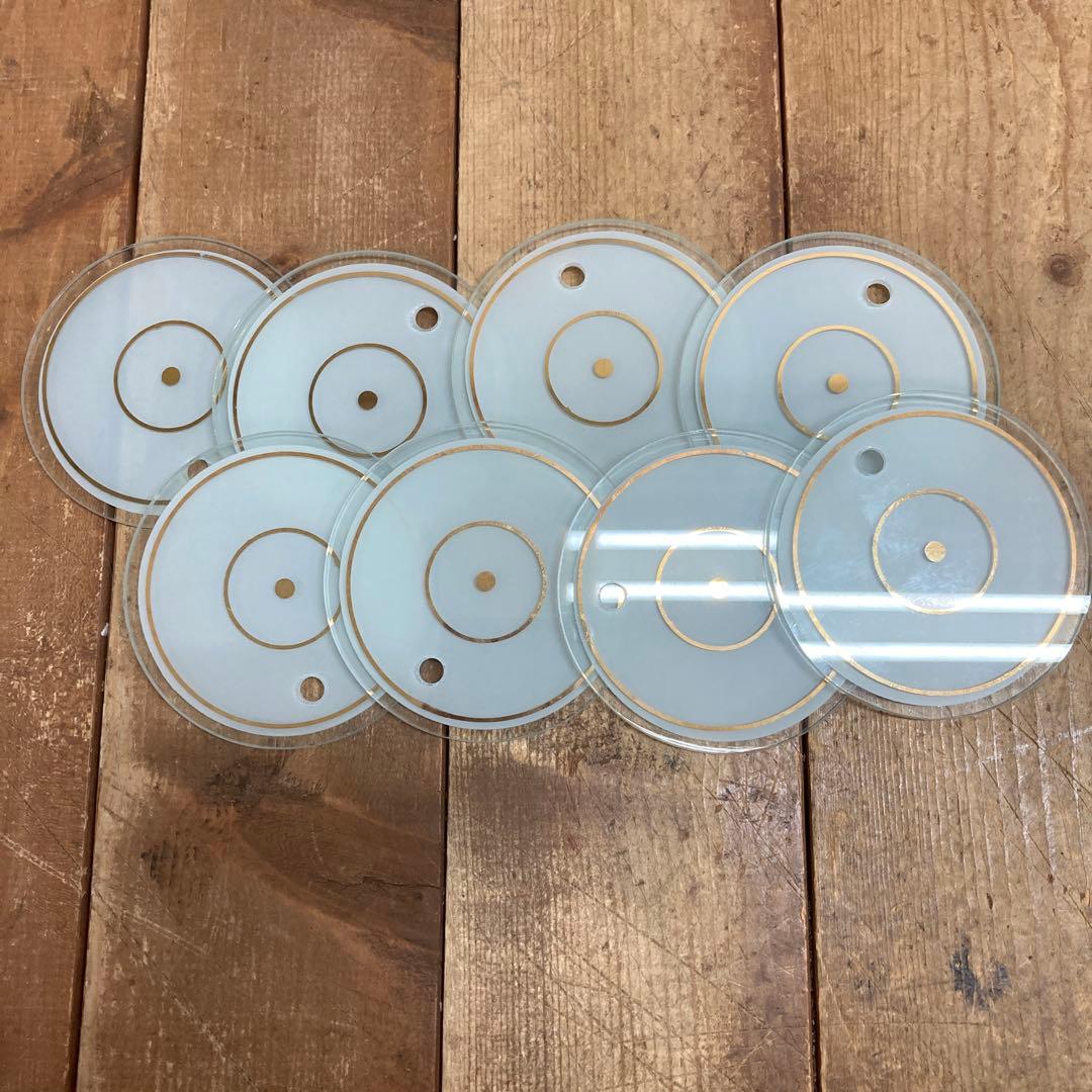 D-2 【美品】アンティーク調 タッチセンサー式 テーブルランプ ゴールド×フロ