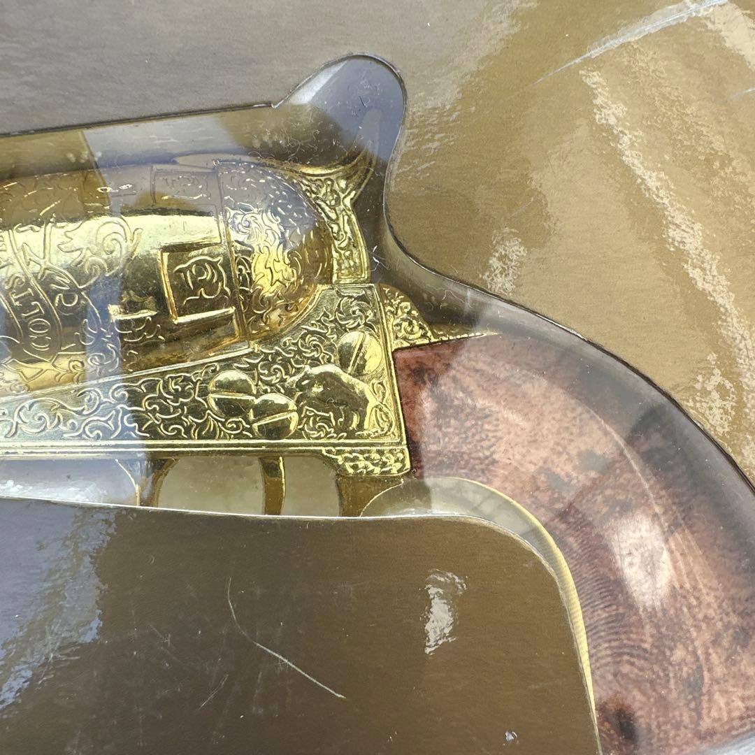 金メッキの装飾ピストル ライター アンティーク雑貨