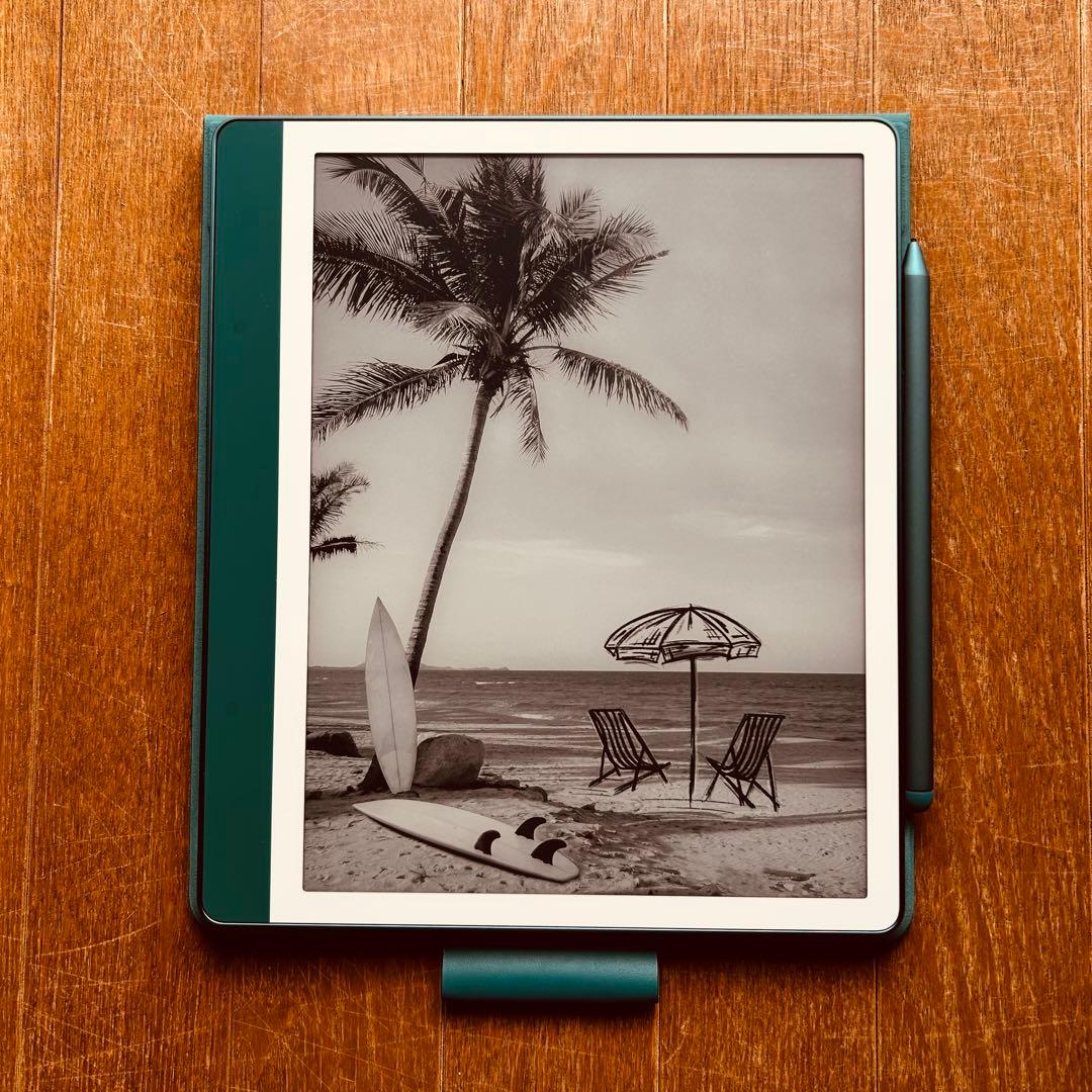 【美品】Kindle Scribe 2024版64GBグリーン純正カバーセット