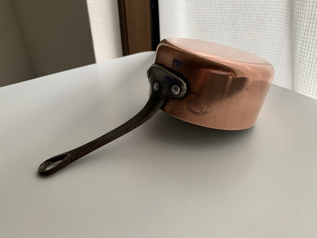 フランスアンティーク　銅製片手鍋　ソースパン