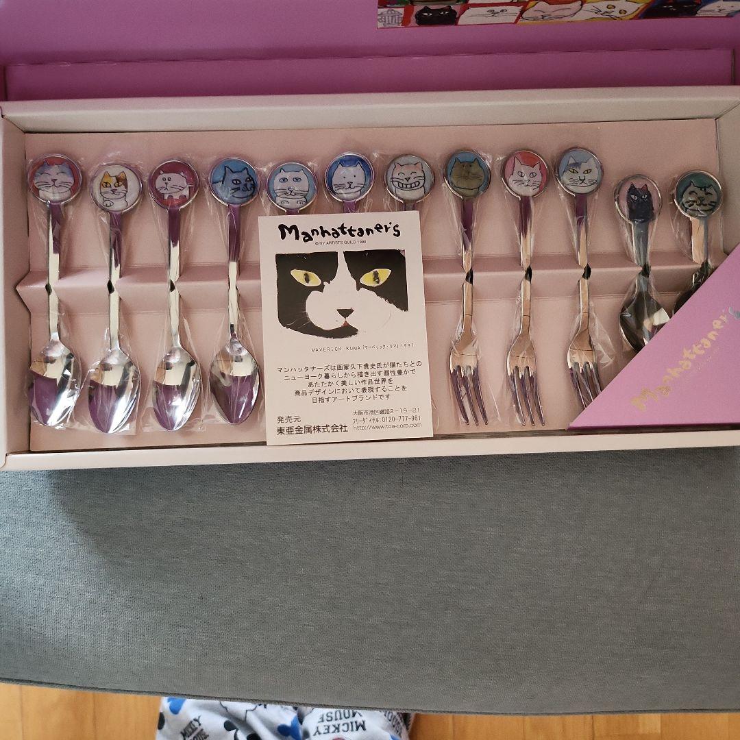 Manhattaner's 猫デザイン 　カトラリー 12本セット