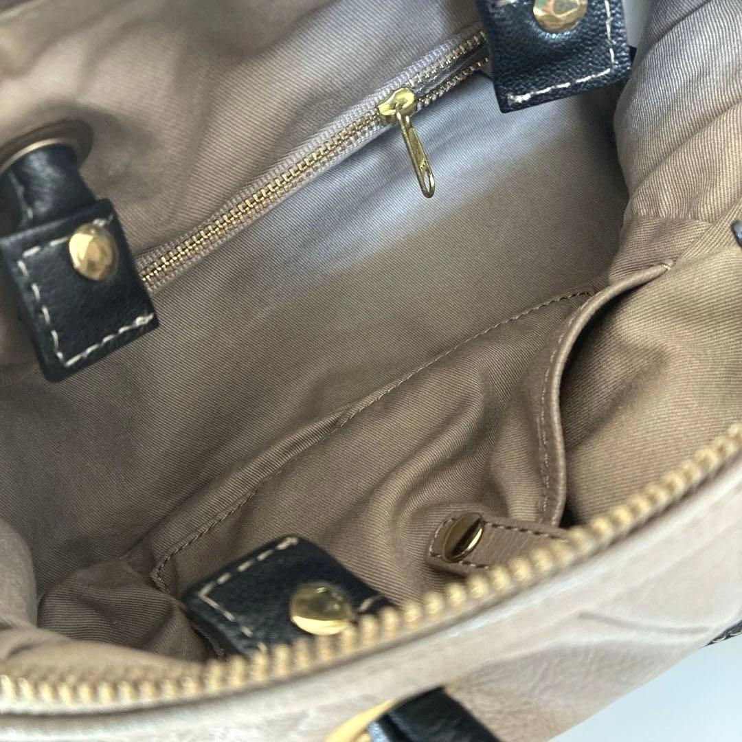 美品　PotioR 2wayレザーバッグ　羊革　本革　ショルダーバッグ