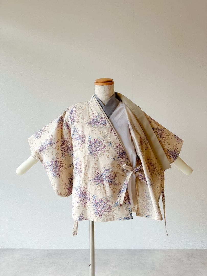 ［かすみ草］5歳 七五三 ꕤ 羽織袴5点セット