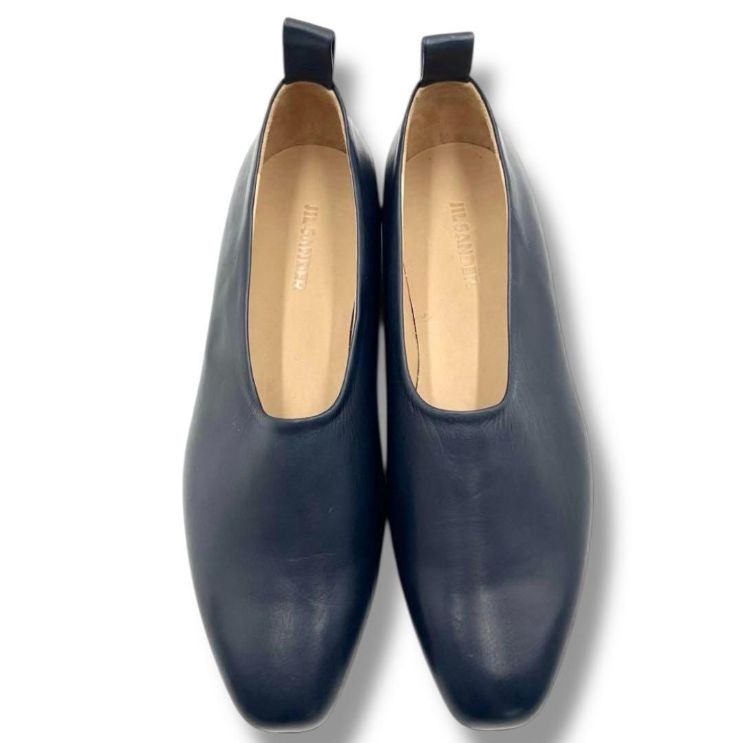 美品 ジルサンダー レザー ローファー パンプス フラット バレエシューズ 人気