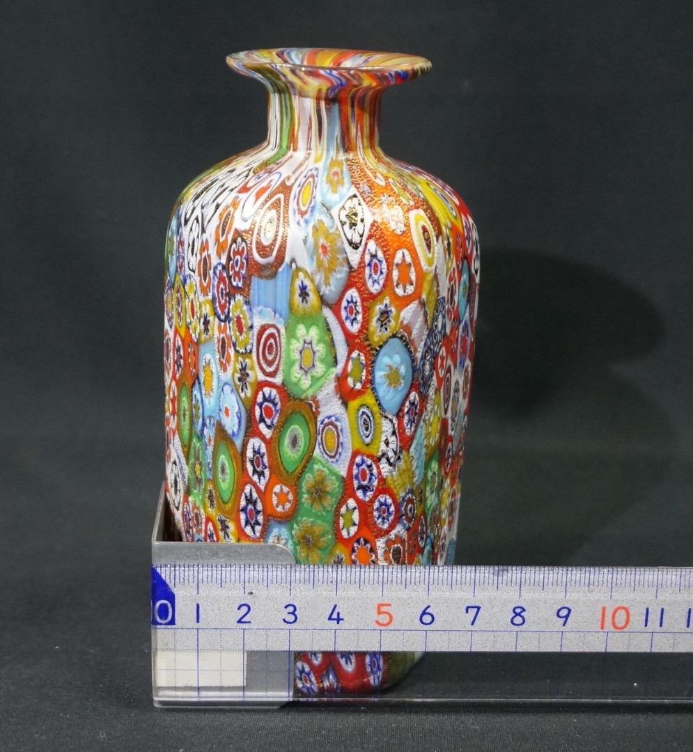 ベネチアンガラス　ミルフィオリの「アンティーク」の6角の花瓶