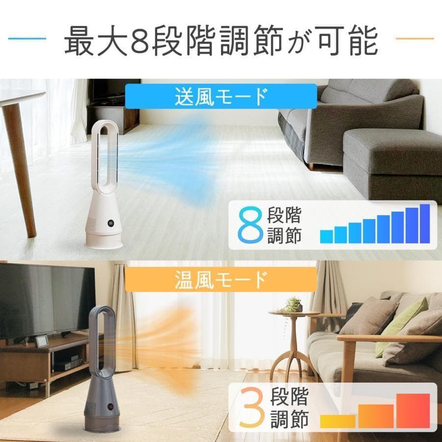 ファンヒーター 電気 セラミックヒーター 速暖 冷暖兼用 自動首振り 小型