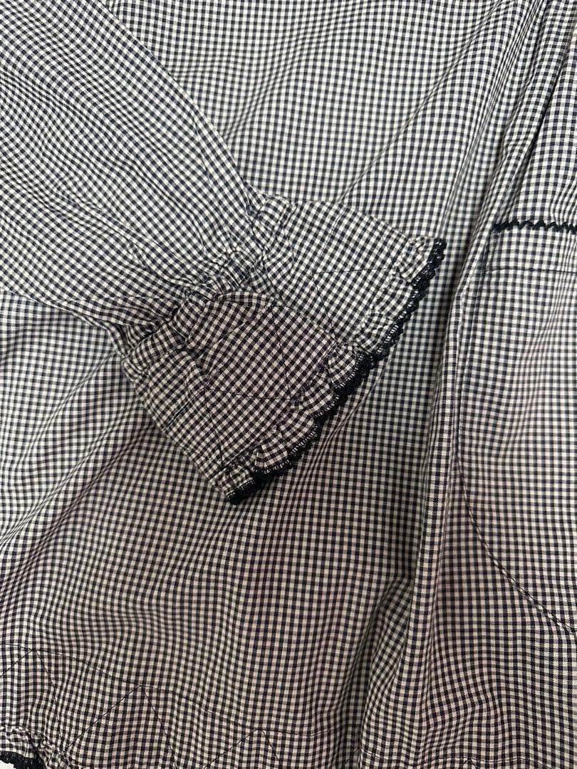 PINK HOUSE フリル付きチェックシャツ