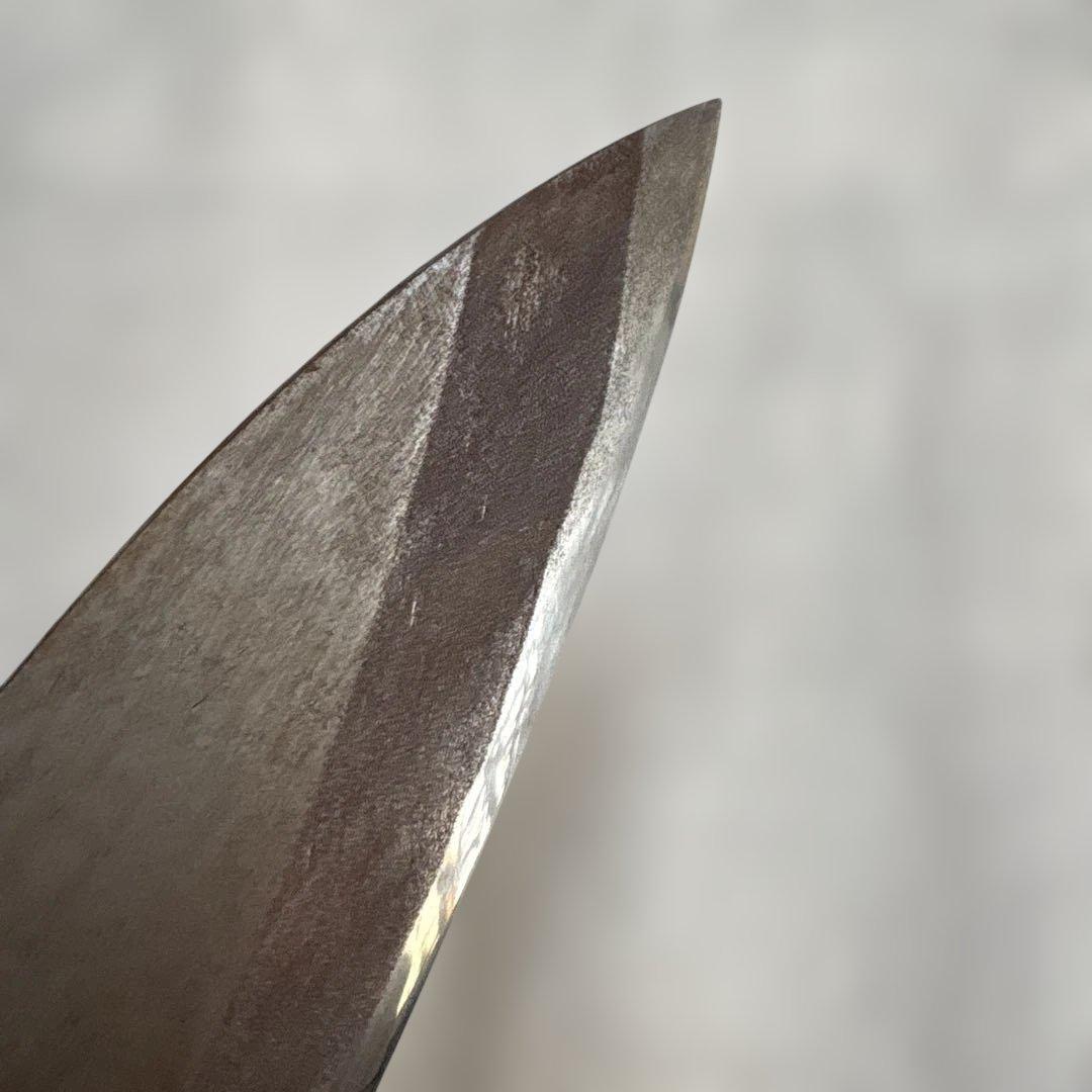 中古　研ぎ済み包丁3点　出刃包丁(木屋)、牛刀(かね惣)、刺身包丁(堺　重光)