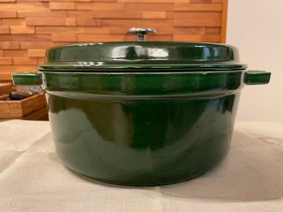 ストウブ鍋 STAUB ピコ ココット ラウンド 24cmバジルグリーン