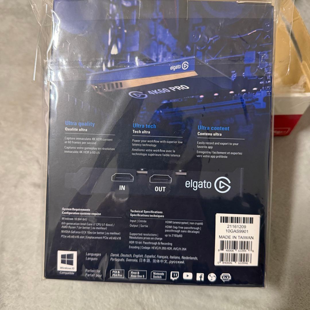 ビデオキャプチャー・キャプチャーボード elgato GAME CAPTURE 4K60 PRO MK.2 BLACK