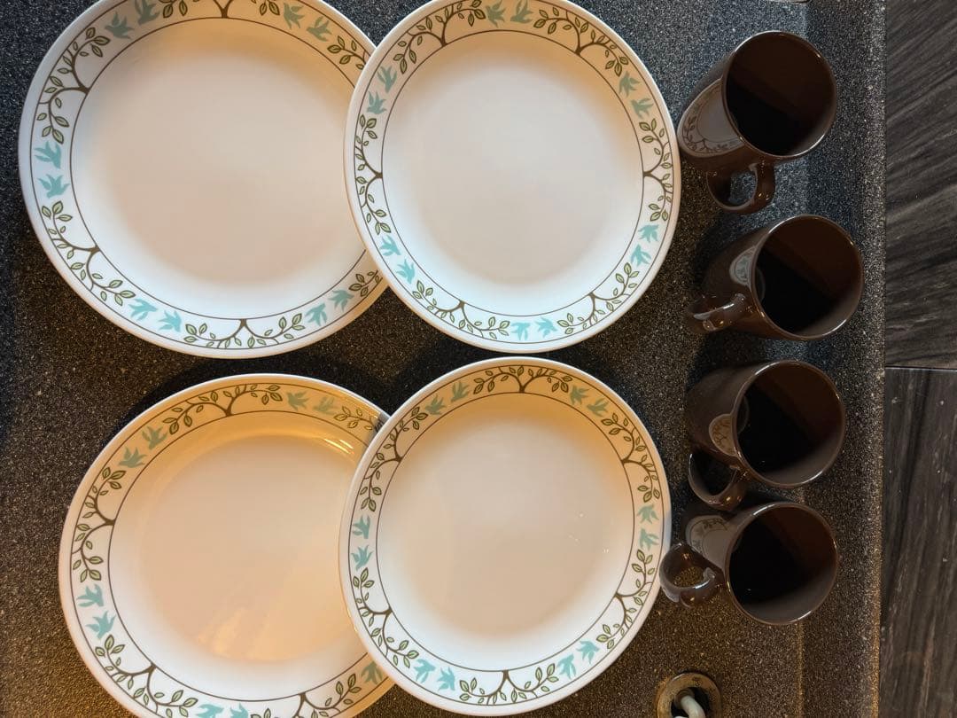 コレール　食器セット　16点　ツリーバード