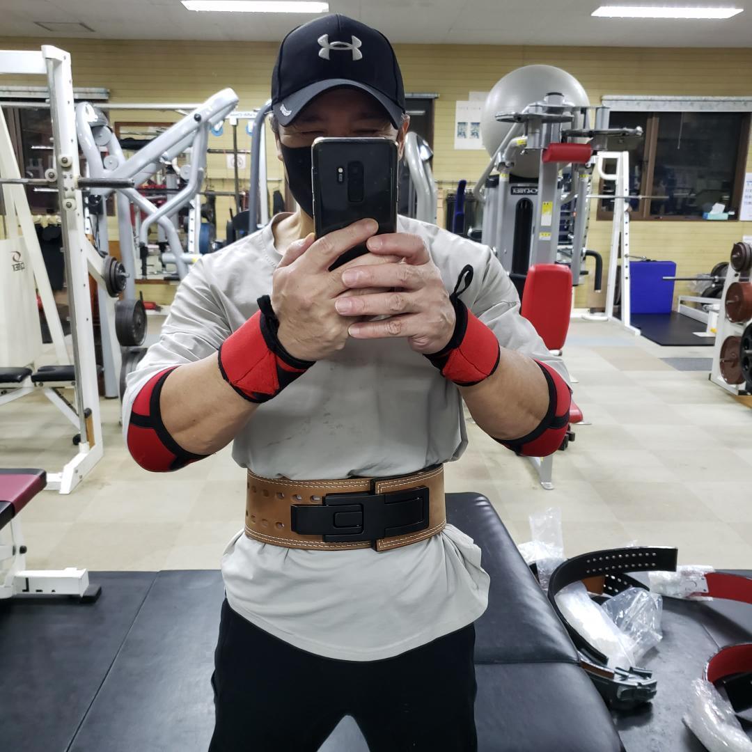 レバーアクションベルト パワーベルト茶 ワンタッチ可変式13ｍｍ Mサイズ