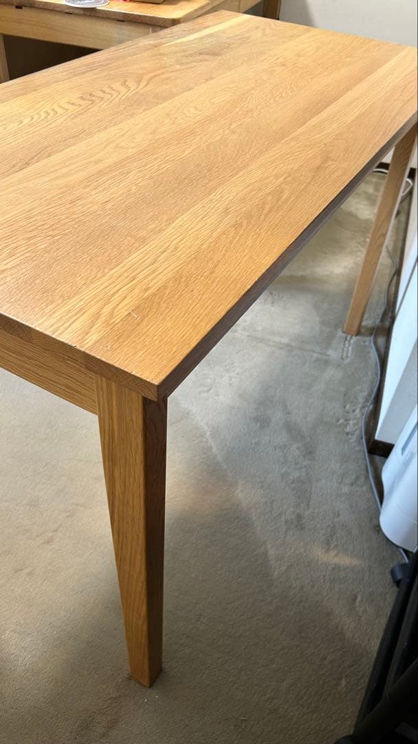 無印良品　木製デスク　オーク材