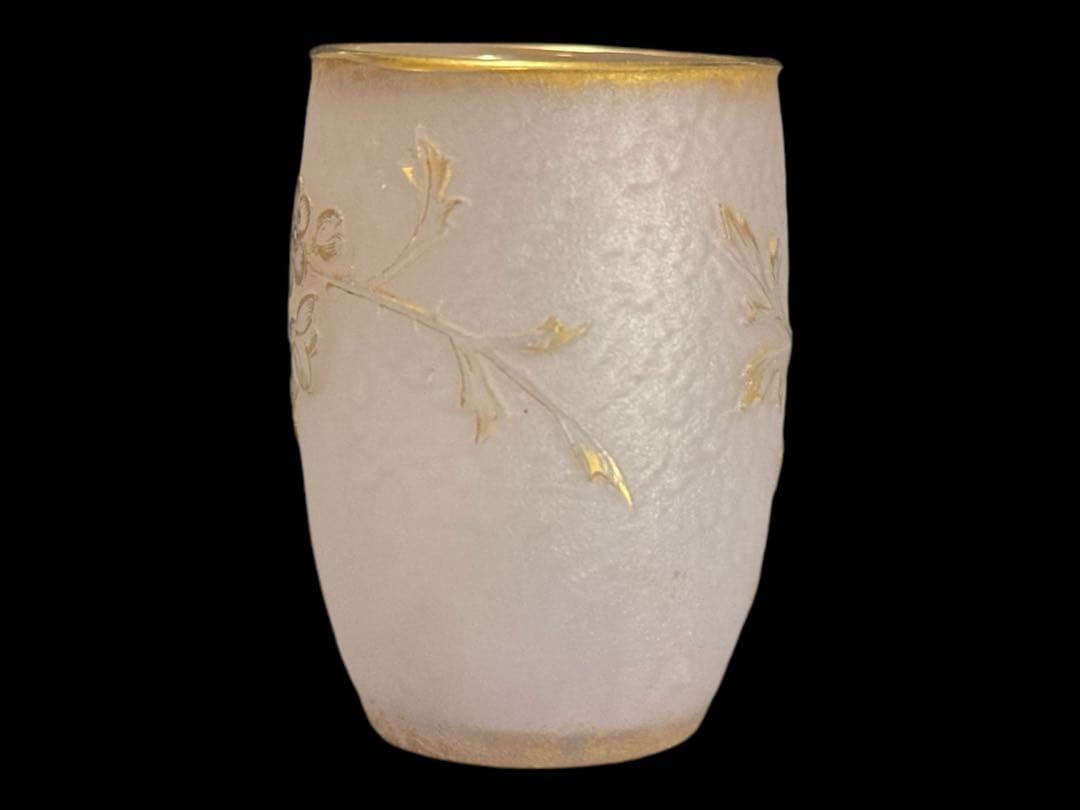 ドームナンシー 花文ミニチュアール ジブレ仕上げ 金彩 花器