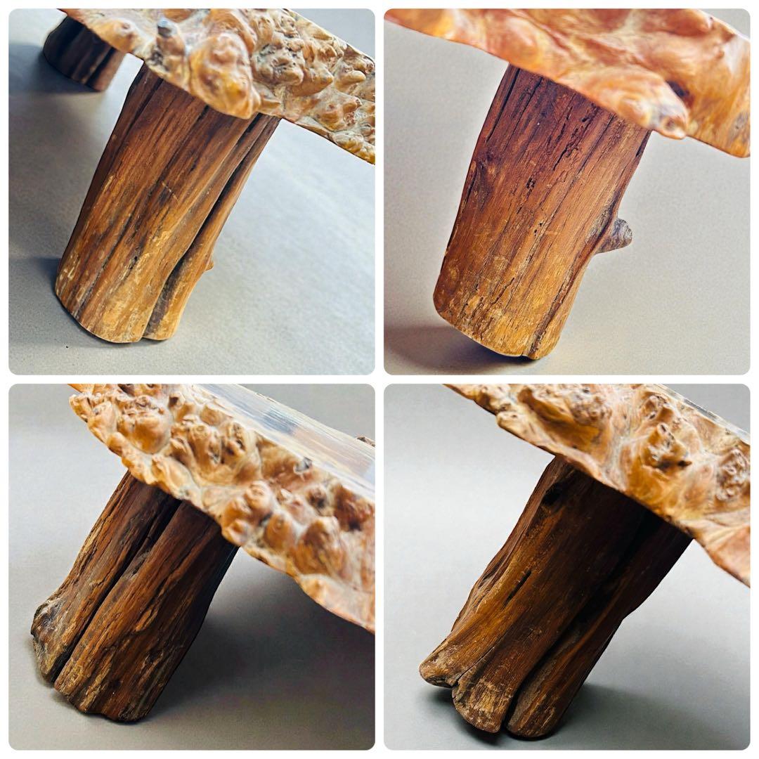 【超特価品】高級 花梨 瘤杢 座卓 一枚板 天然木 艶消し ローテーブル