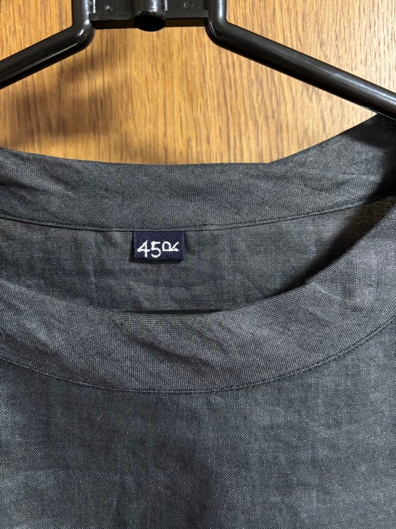 45R 歳時記花柄刺繍 長袖ブラウス