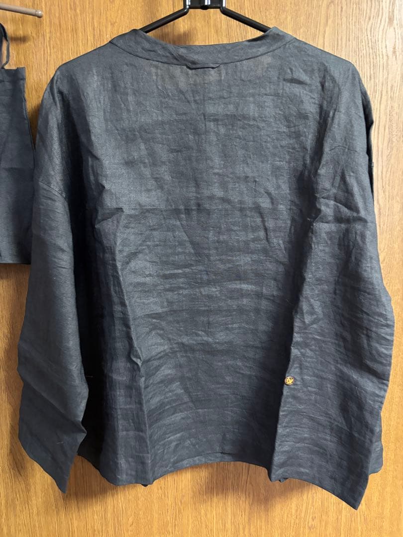 45R 歳時記花柄刺繍 長袖ブラウス