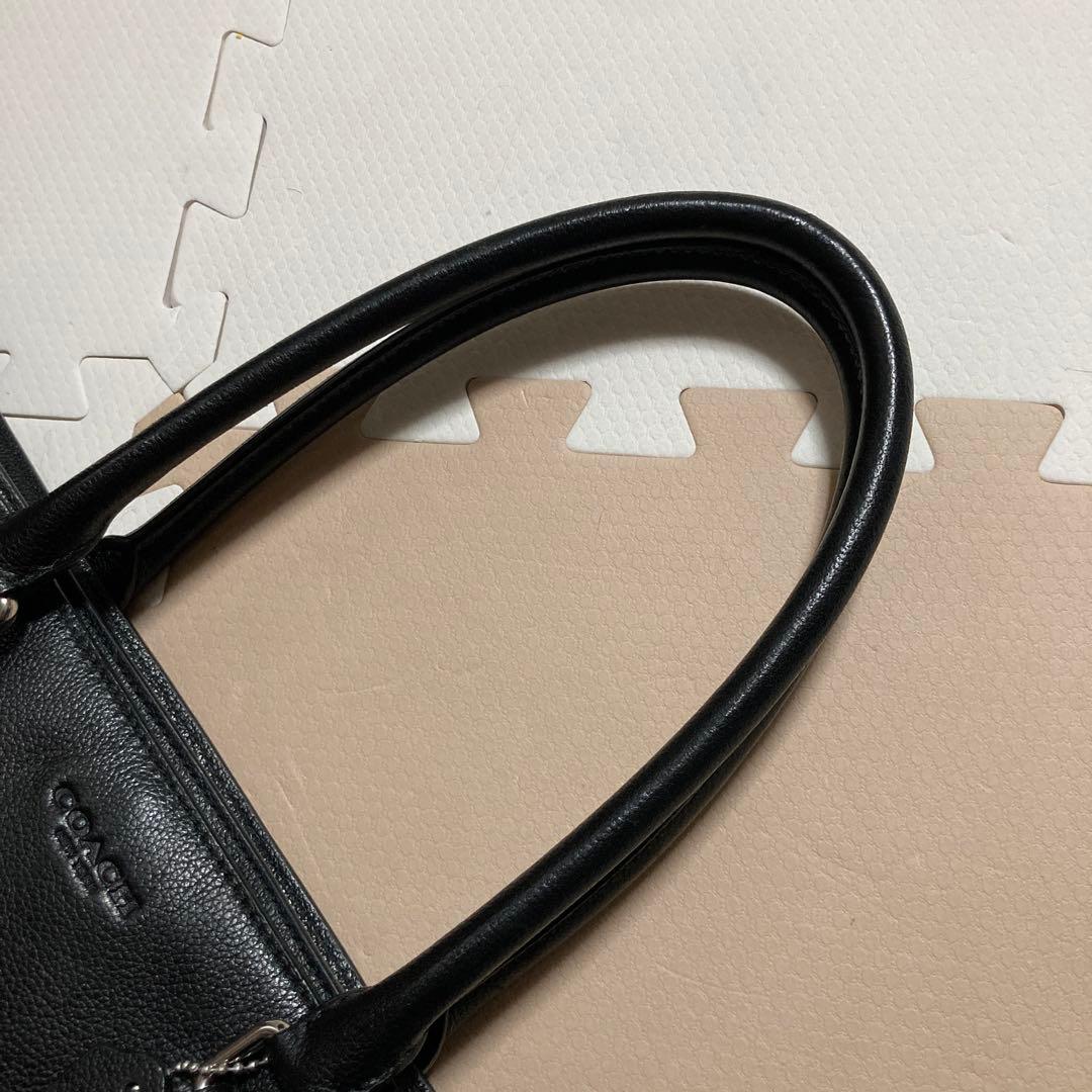 COACH コーチ　2way レザー　黒　ビジネストートバッグ　C2841