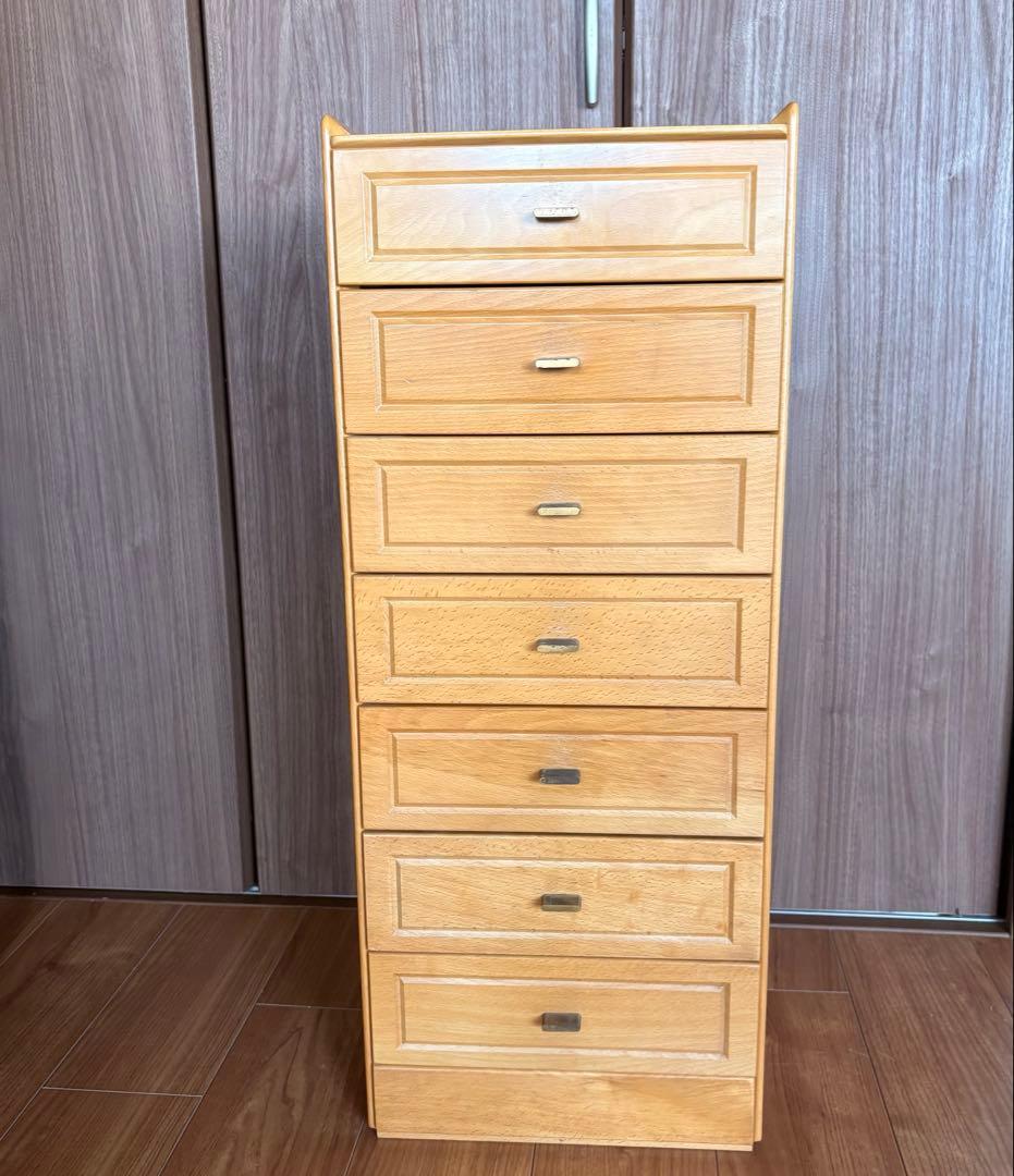 Karimoku カリモク チェスト オールド家具 引出し7段 木製　引き出し