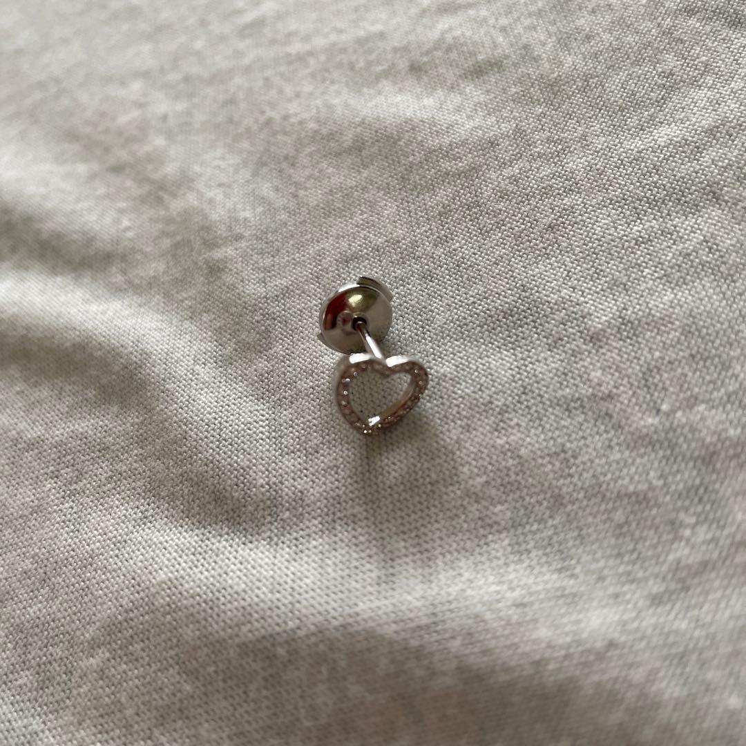 専用　箱付き　ティファニー　プラチナ　センチメンタルハートダイヤモンドピアス片耳