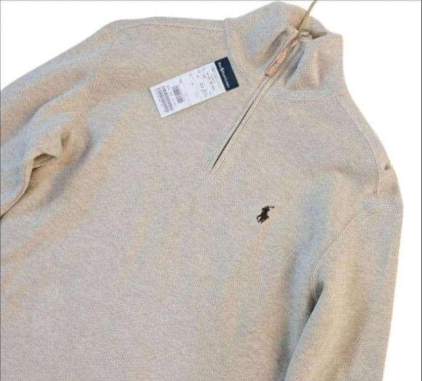 新品未使用タグ付き　ポロラルフローレン　コットンハーフジップセーター　LL