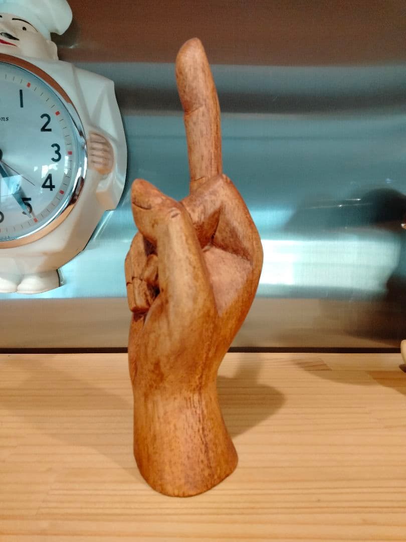 Fuck 　ファックユー　ハンド　手　置物　ビンテージ　反戦　20cm