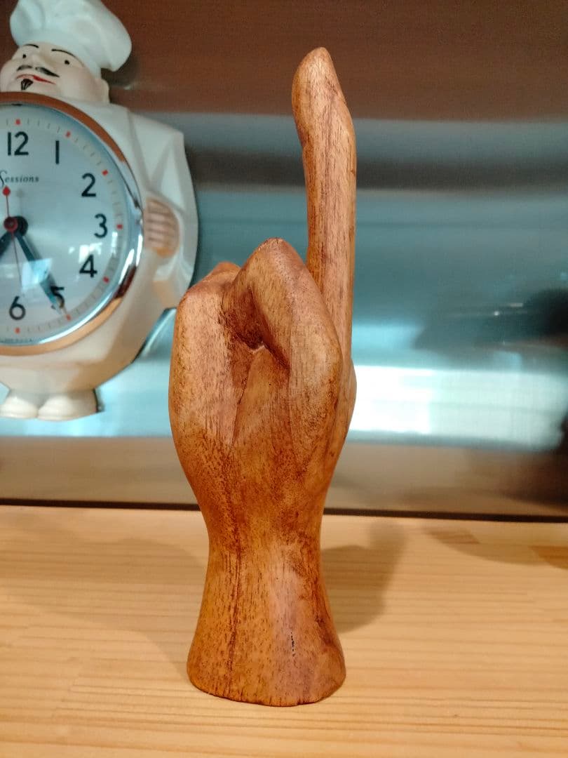 Fuck 　ファックユー　ハンド　手　置物　ビンテージ　反戦　20cm