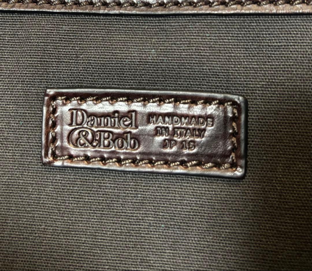 Daniel & Bob ブラックレザー ビジネスバッグ　ブラウン