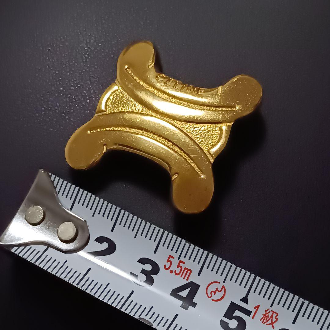 CELINE✨セリーヌ　トリオンフ　 ゴールド ブローチ　ヴィンテージ