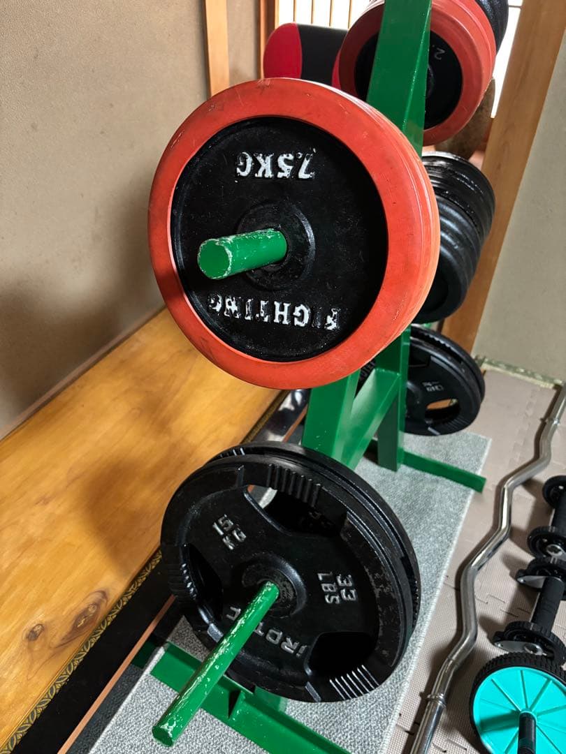 ウエイトセット プレート合計130kg付きダンベル バーベル