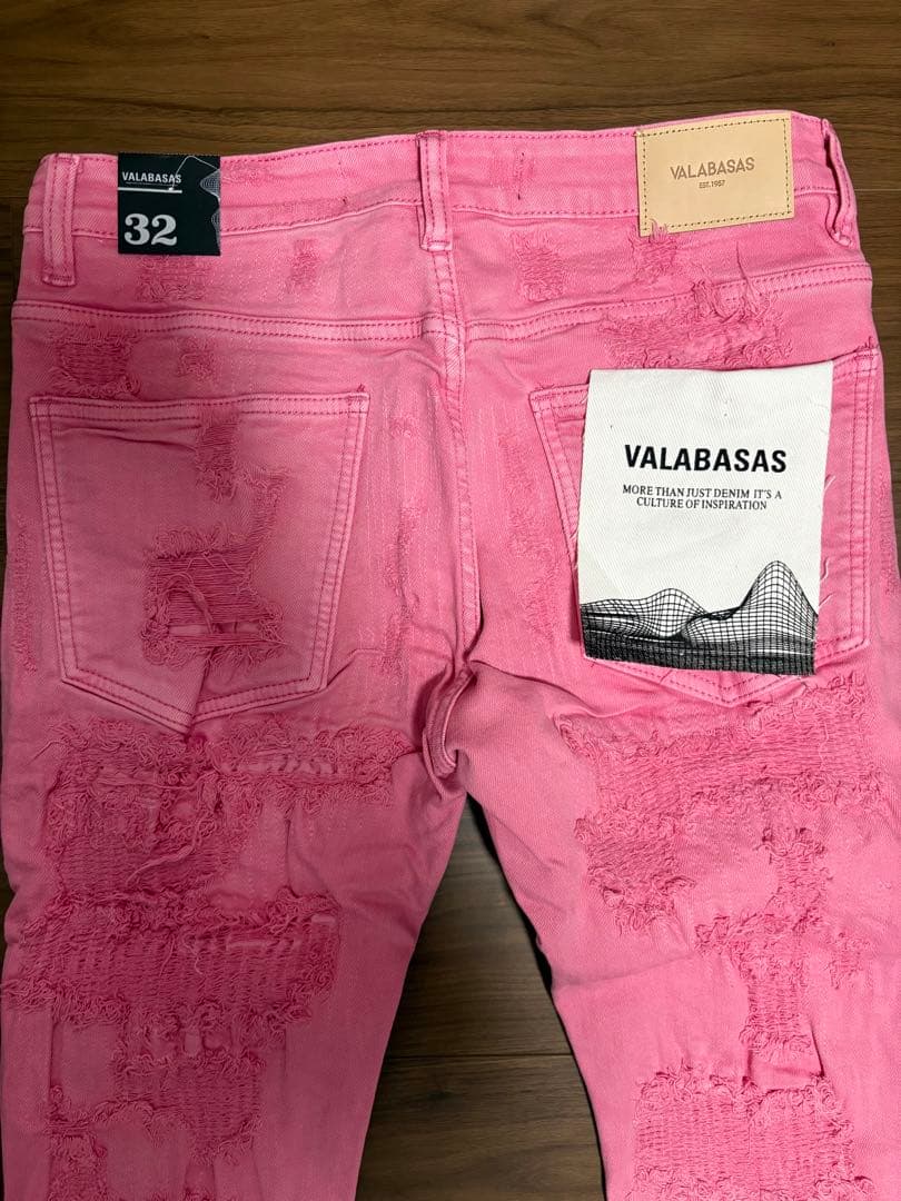 【新品】 VALABASAS フレアデニム ピンク サイズ32