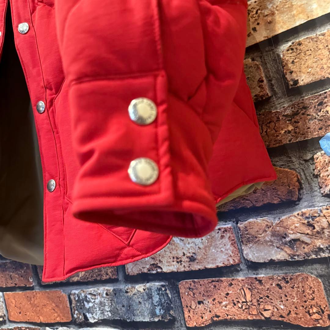 SUGAR CANE コットンニューロン　レザーヨーク　ダウンジャケット　レッド