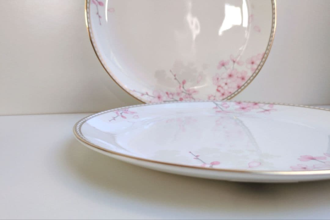 ウエッジウッド スプリング ブロッサム クーププレート　27ｃｍ　２枚