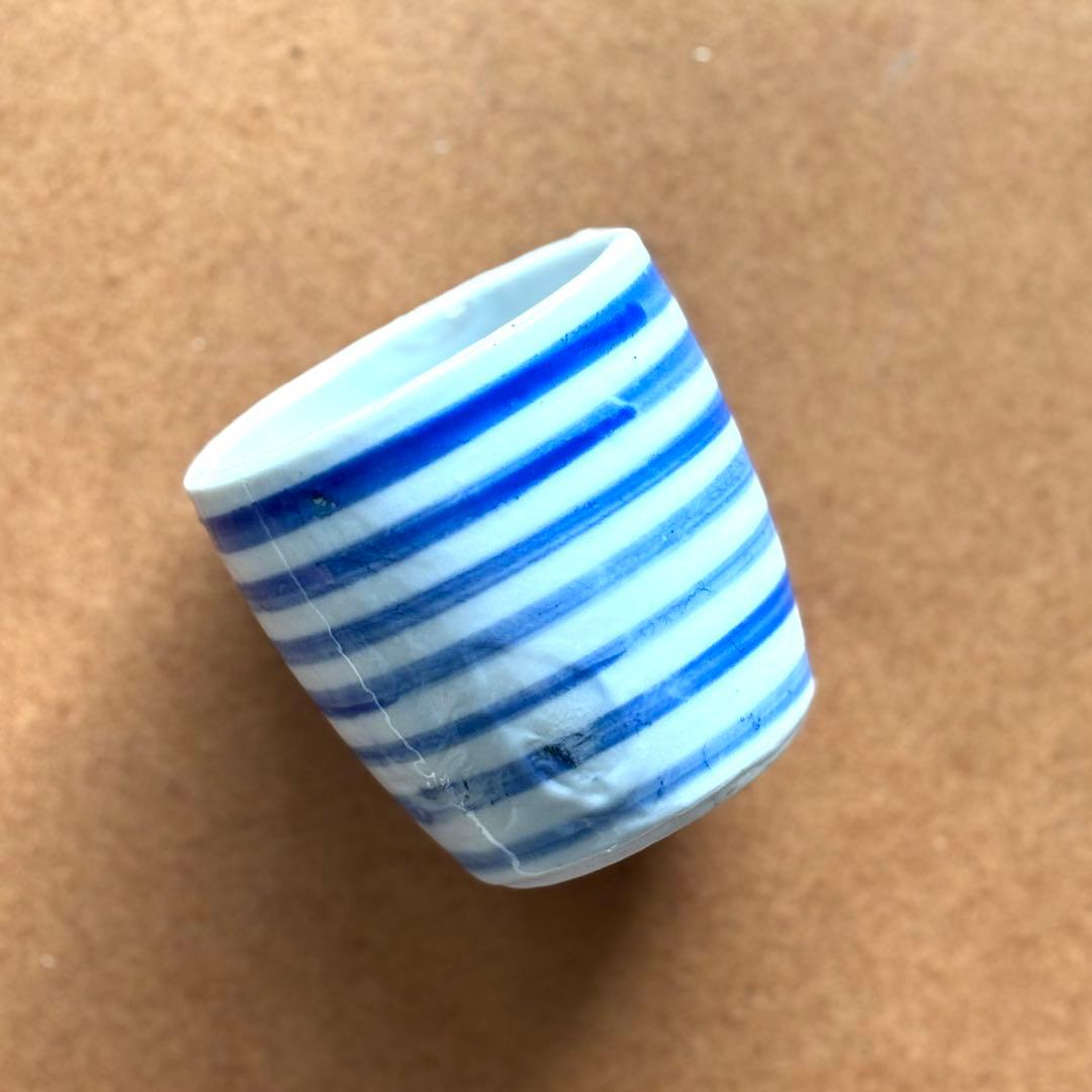 明治　湯呑み　瀬戸　輪線