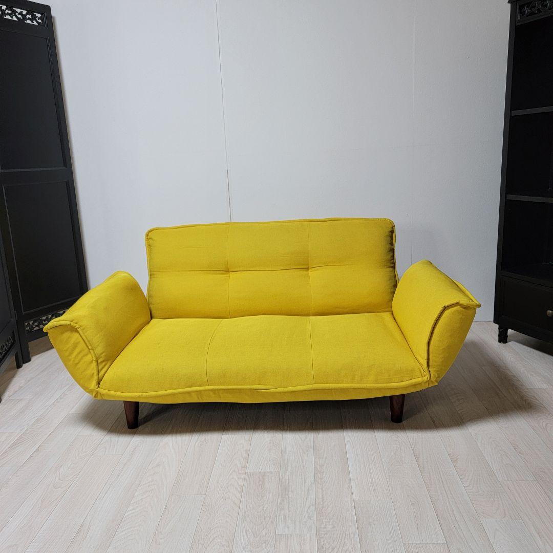 セルタン　カウチソファ 2人掛け「KAN」 ダリアンマスタード