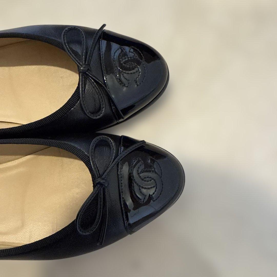 【美品】CHANEL バレエシューズ　バレリーナ 36.5 黒