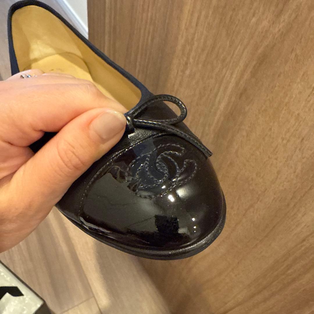 【美品】CHANEL バレエシューズ　バレリーナ 36.5 黒
