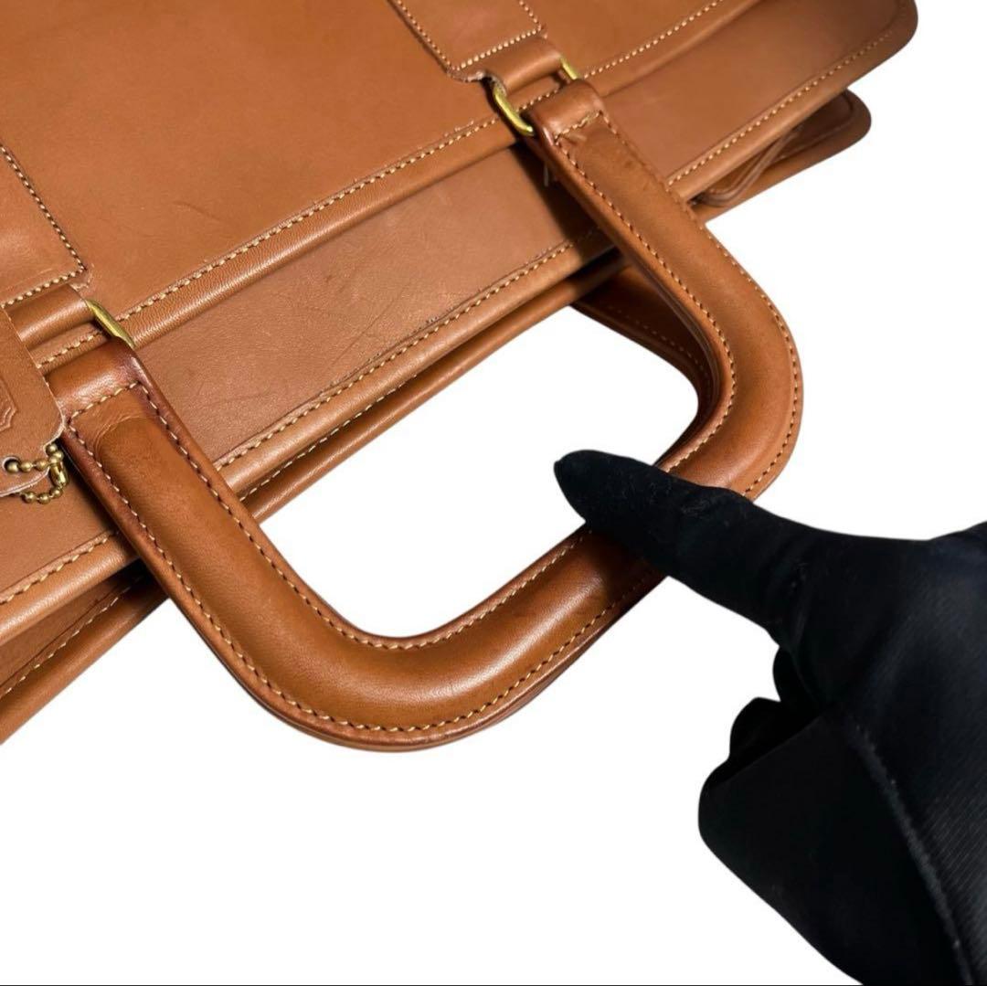 コーチ　オールドコーチ　ビジネスバッグ　レザー　ブラウン　A4