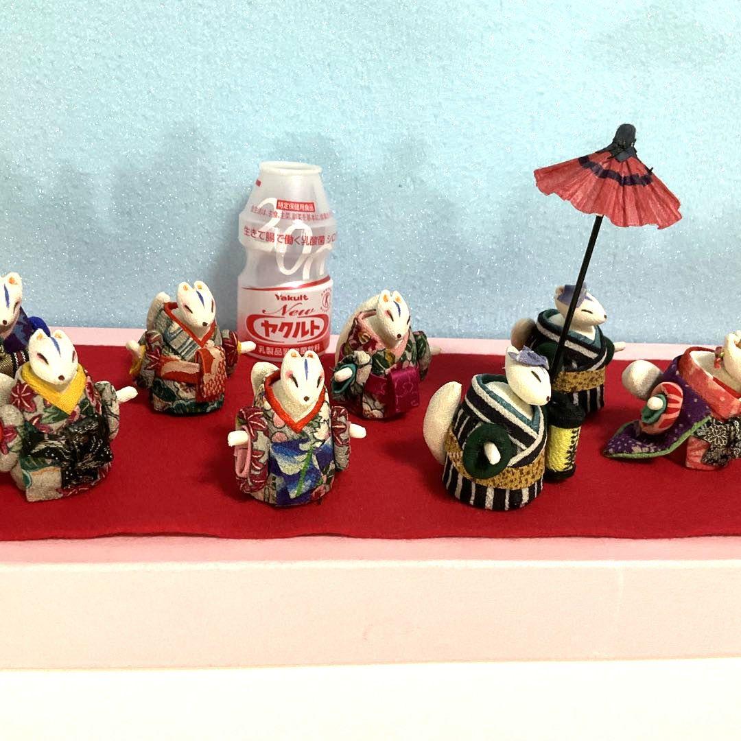 創作人形　ミニ 狐の花魁道中　べらぼう　瀬川