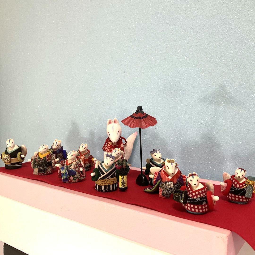 創作人形　ミニ 狐の花魁道中　べらぼう　瀬川