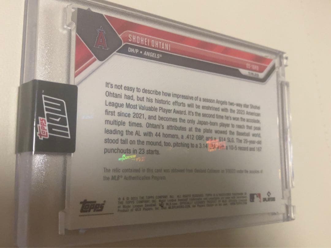 大谷翔平　ベースレリック　2023MVP 49シリ