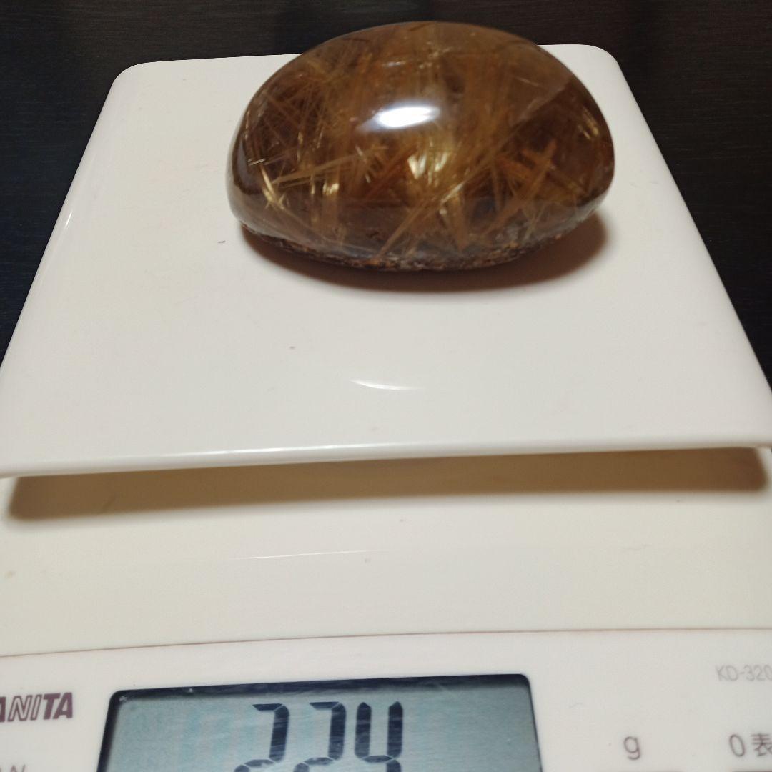 天然石ルチルクォーツ 大型タンブル 224グラム