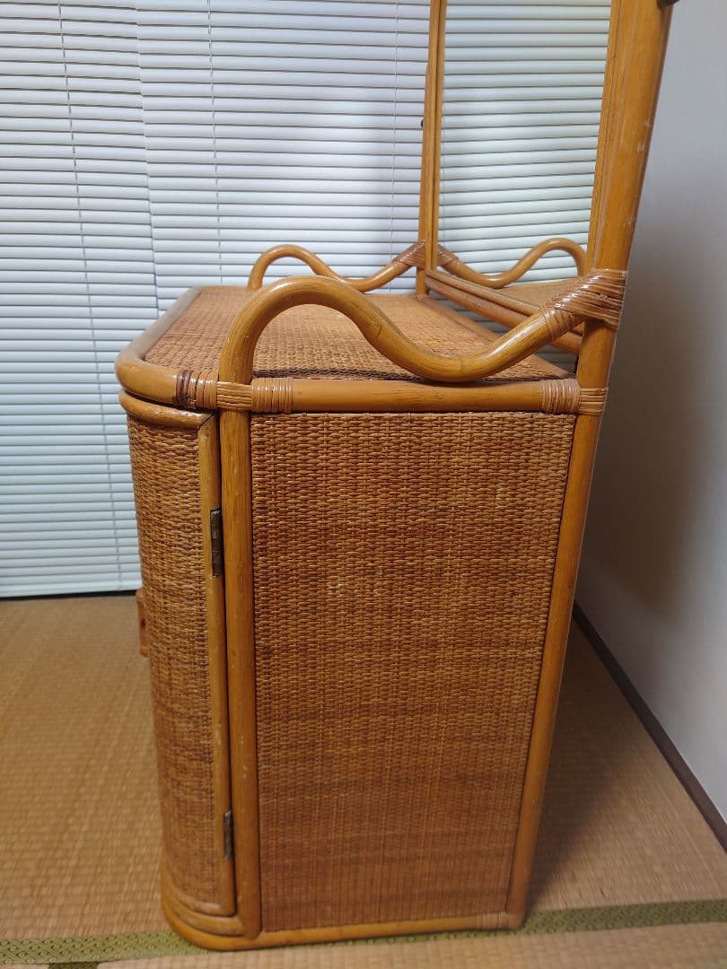 ラタン ドレッサー 鏡台