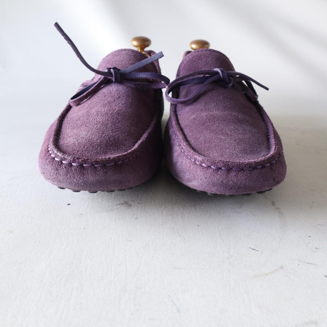 美品トッズ　ドライビングシューズ　ゴンミーニ　紫　パープル　6.5 25.5cm