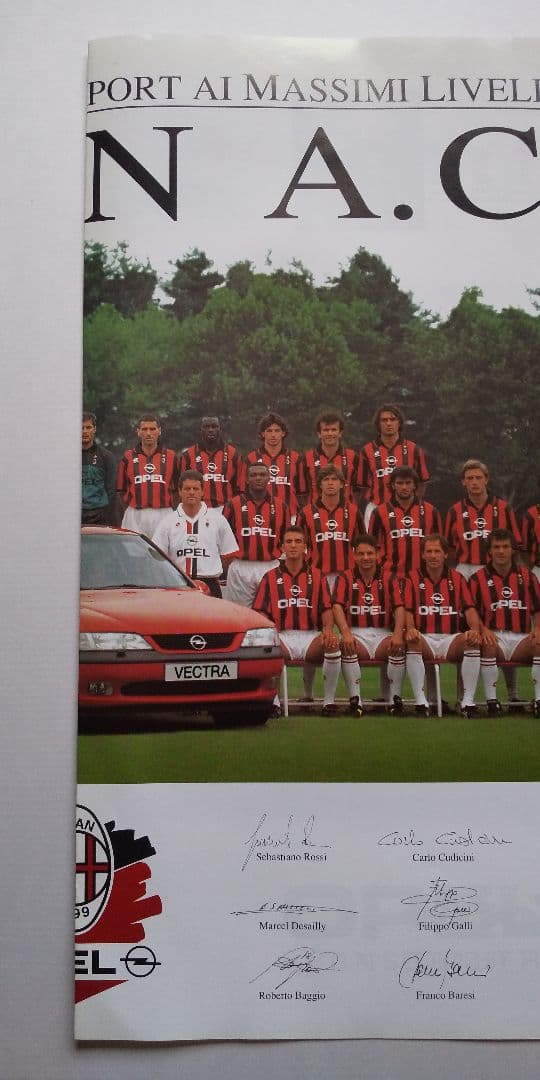 AC ミラン  黄金期ジャンボポスター   A面B面