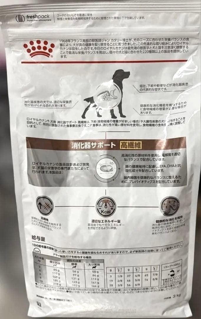 ロイヤルカナン　消化器サポート　高繊維　３kg